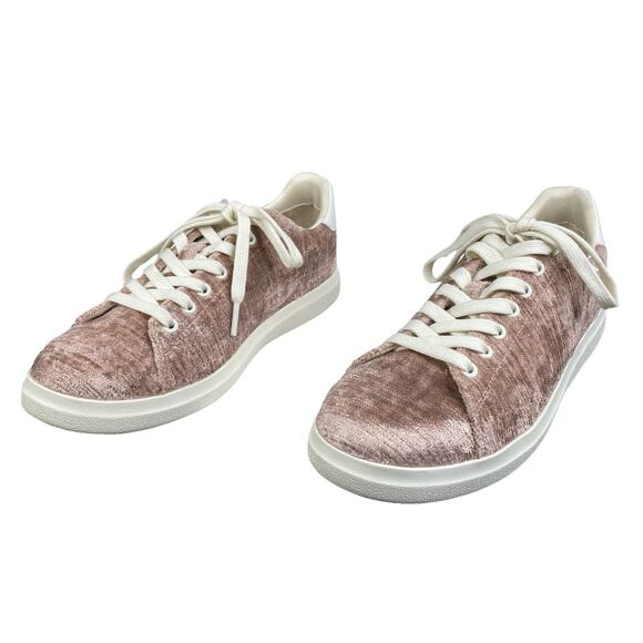 Tory Burch Women’s Howell Court Velvet Mauve Pink Sneaker Size US 8.5 - Picture 6 of 12